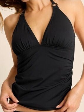 Tommy Bahama Black Halter Swim Top with Tag